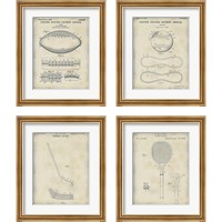 Framed 'Patented Sport 4 Piece Framed Art Print Set' border=