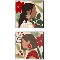 Framed 'Christmas Earring 2 Piece Canvas Print Set' border=