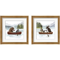 Framed 'Canoe Trip 2 Piece Framed Art Print Set' border=