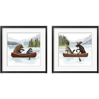 Framed 'Canoe Trip 2 Piece Framed Art Print Set' border=