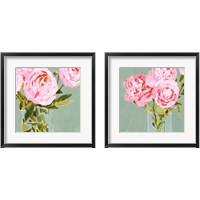 Framed 'Popping Peonies 2 Piece Framed Art Print Set' border=