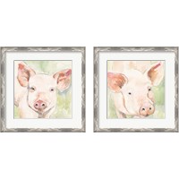 Framed 'Sunny the Pig 2 Piece Framed Art Print Set' border=