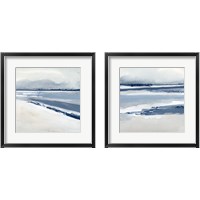 Framed 'Beach Stripes 2 Piece Framed Art Print Set' border=