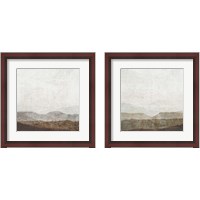 Framed 'Burnished Mountains 2 Piece Framed Art Print Set' border=