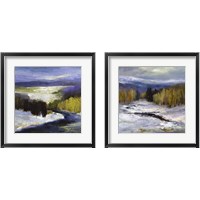 Framed 'Winter  2 Piece Framed Art Print Set' border=