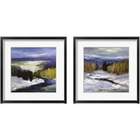 Framed 'Winter  2 Piece Framed Art Print Set' border=