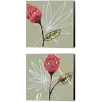 Framed 'Tropic Botanicals 2 Piece Canvas Print Set' border=