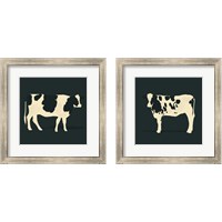 Framed 'Refined Holstein 2 Piece Framed Art Print Set' border=