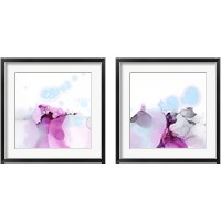 Framed 'Fluid Magenta 2 Piece Framed Art Print Set' border=