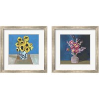 Framed 'Cottage Bouquet 2 Piece Framed Art Print Set' border=