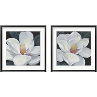 Framed 'Blooming Magnolia 2 Piece Framed Art Print Set' border=