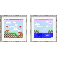 Framed 'Level Up 2 Piece Framed Art Print Set' border=