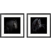 Framed 'Equine Portrait 2 Piece Framed Art Print Set' border=