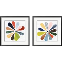 Framed 'Quilted Flower 2 Piece Framed Art Print Set' border=