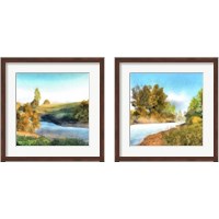 Framed 'Down Stream 2 Piece Framed Art Print Set' border=