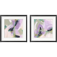 Framed 'Lavender Swirl 2 Piece Framed Art Print Set' border=