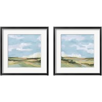 Framed 'Meadow Gold 2 Piece Framed Art Print Set' border=