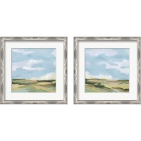 Framed 'Meadow Gold 2 Piece Framed Art Print Set' border=