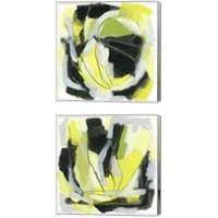 Framed 'Citron Jungle 2 Piece Canvas Print Set' border=