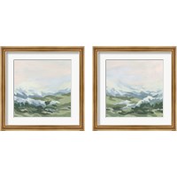 Framed 'Snowcapped Vista 2 Piece Framed Art Print Set' border=