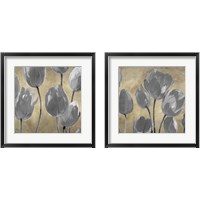 Framed 'Grey Tulips 2 Piece Framed Art Print Set' border=