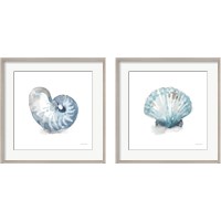 Framed 'Blue Escape Coastal 2 Piece Framed Art Print Set' border=