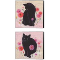 Framed 'Nina the Cat 2 Piece Canvas Print Set' border=