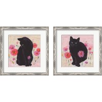 Framed 'Nina the Cat 2 Piece Framed Art Print Set' border=