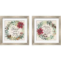 Framed 'Christmas Chalk 2 Piece Framed Art Print Set' border=