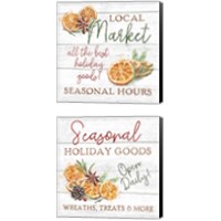 Framed 'Seasonal Market 2 Piece Canvas Print Set' border=