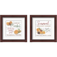 Framed 'Seasonal Market 2 Piece Framed Art Print Set' border=