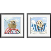 Framed 'Beach Ride 2 Piece Framed Art Print Set' border=