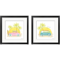 Framed 'Beach Cruiser 2 Piece Framed Art Print Set' border=