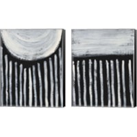 Framed 'Ivory & Black 2 Piece Canvas Print Set' border=