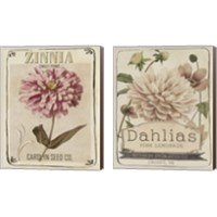 Framed 'Vintage Seed Packets 2 Piece Canvas Print Set' border=