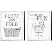 Framed 'Laundry Today 2 Piece Canvas Print Set' border=