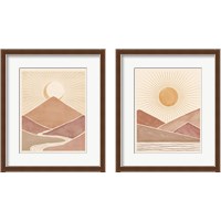 Framed 'Mid Century Landscape 2 Piece Framed Art Print Set' border=