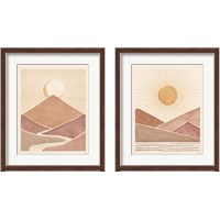 Framed 'Mid Century Landscape 2 Piece Framed Art Print Set' border=