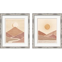 Framed 'Mid Century Landscape 2 Piece Framed Art Print Set' border=