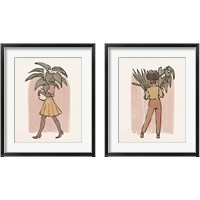 Framed 'Plant Ladies 2 Piece Framed Art Print Set' border=