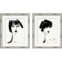 Framed 'Brush Portrait 2 Piece Framed Art Print Set' border=