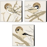 Framed 'Spring Passerine 3 Piece Canvas Print Set' border=