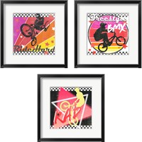 Framed 'Rad Times 3 Piece Framed Art Print Set' border=