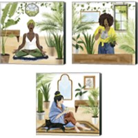 Framed 'Alone Time 3 Piece Canvas Print Set' border=