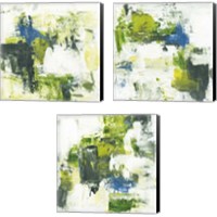 Framed 'Summer Meadow 3 Piece Canvas Print Set' border=