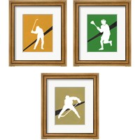 Framed 'It's All About the Game 3 Piece Framed Art Print Set' border=