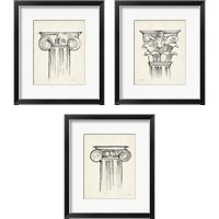 Framed 'Museum Sketches  3 Piece Framed Art Print Set' border=