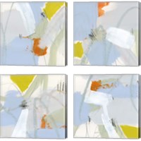 Framed 'Colorful Crop 4 Piece Canvas Print Set' border=