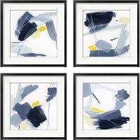 Framed 'Spot of Sun 4 Piece Framed Art Print Set' border=