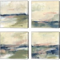 Framed 'Coastline Vignette 4 Piece Canvas Print Set' border=